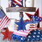 6 Inch Wooden Stars Set for 4th of July Decorations Tabletop Decorations